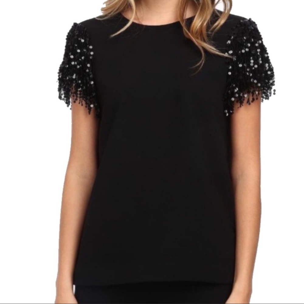 Kate Spade Sequin Fringe Structured Top - image 3